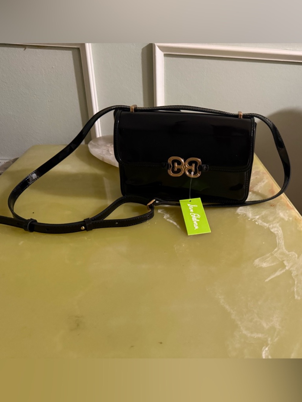 Sam Edelman Patent leather Crossbody/Shoulder Bag with Gold Hardware